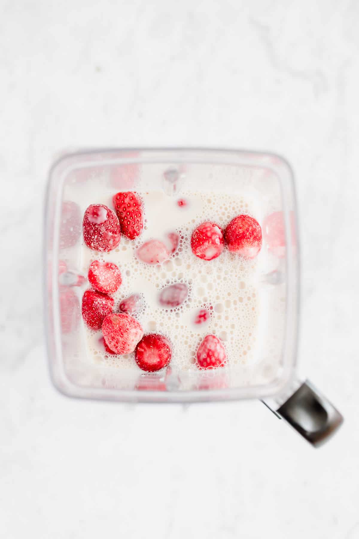 strawberry banana smoothie recipe step 2