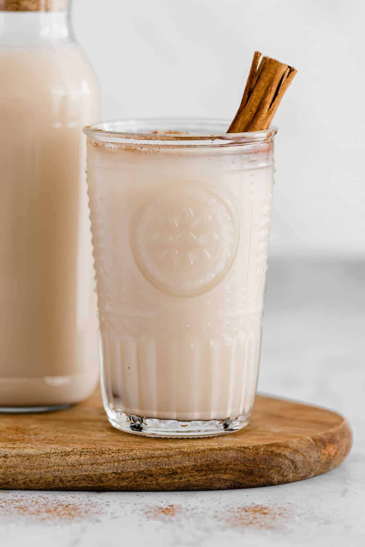 vegan horchata in a glass