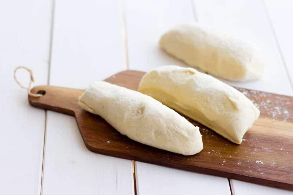 Homemade Pretzel Bite dough rolls