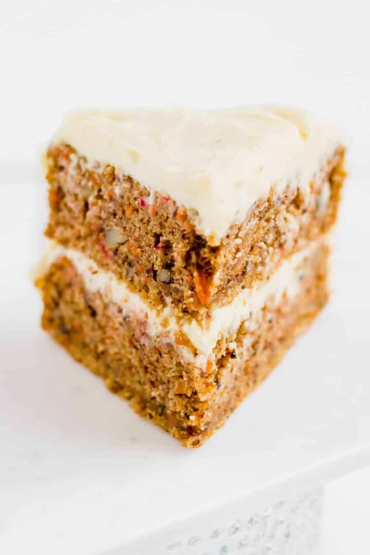 two layered carrot cake