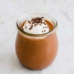 vegan chocolate mousse in a weck jar