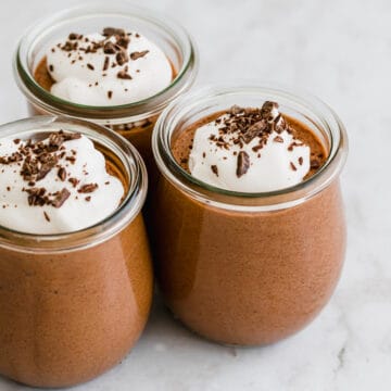 freshly made chocolate mousse recipe without eggs in weck jars