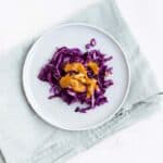 Red Cabbage Slaw with Peanut Dressing | Aline Made