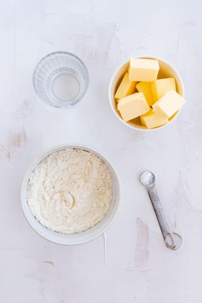 ingredients for homemade puff pastry