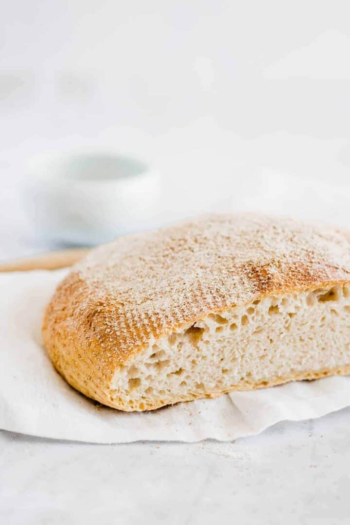 angeschnittenes brot ohne kneten