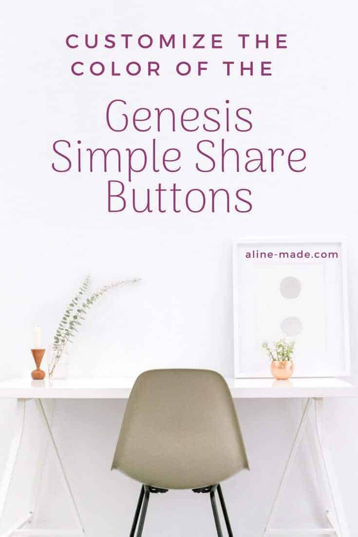 Customize the Genesis Simple Share Buttons Color