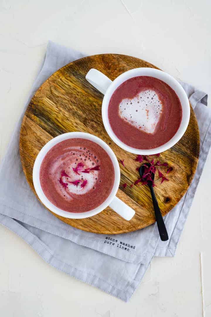 this red velvet latte beetroot recipe is the perfect winter drink