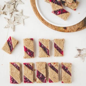 linzer cookies with raspberry jam