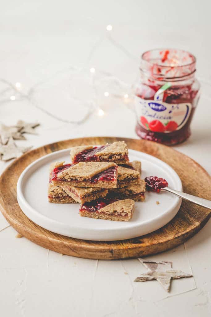 Linzer Plätzchen mit Himbeermarmelade