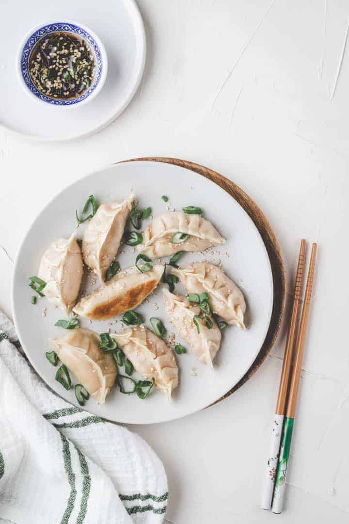 Vegane Dumplings mit Tofu (Gyoza)