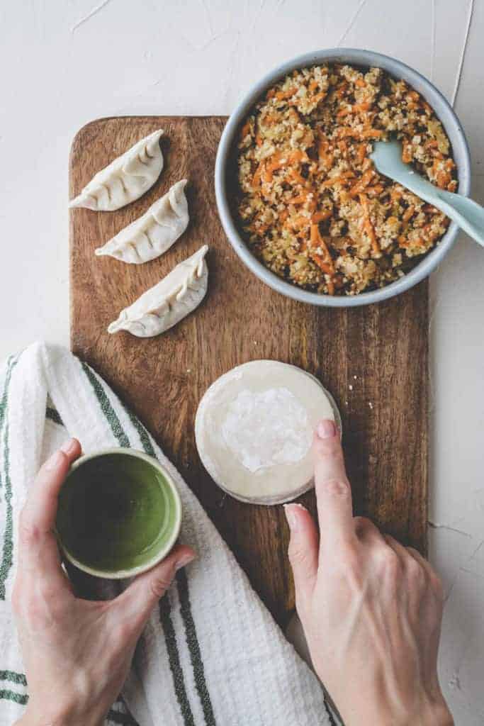 Vegane Dumplings mit Tofu Step 1