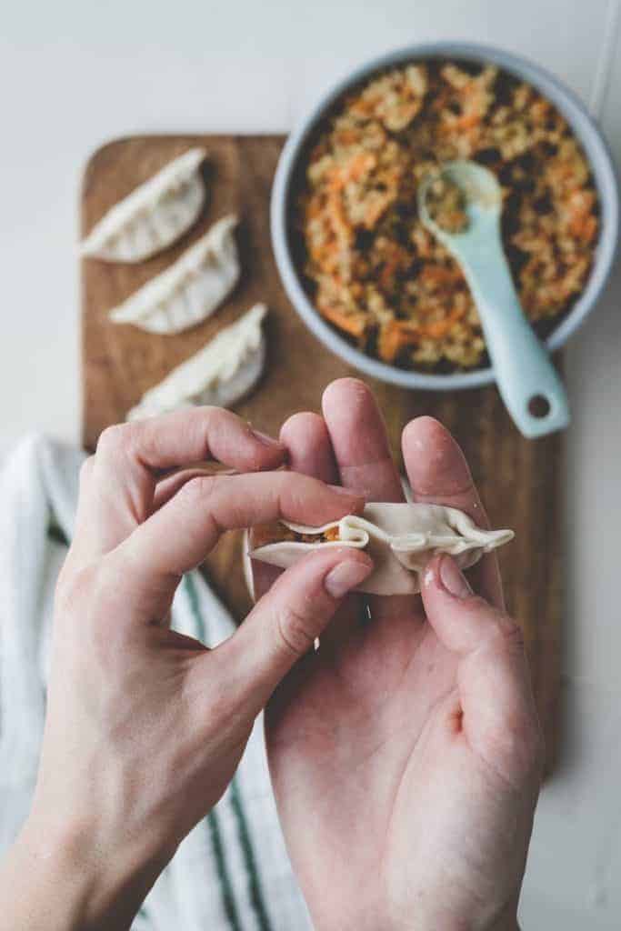 Vegane Dumplings mit Tofu Step 5