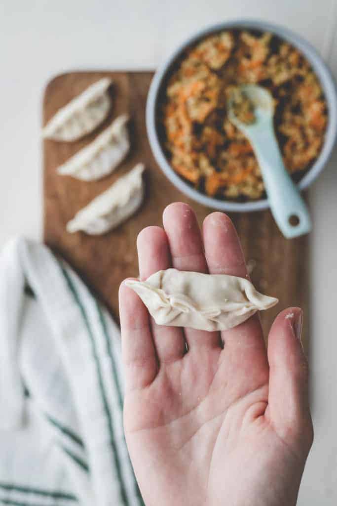 Vegane Dumplings mit Tofu Step 6