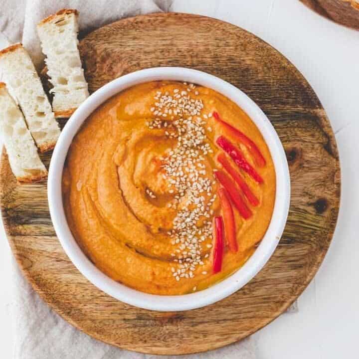 Paprika Hummus Rezept - So geht&amp;#39;s (vegan) | Aline Made