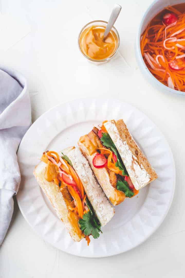 Tofu Banh Mi Sandwich