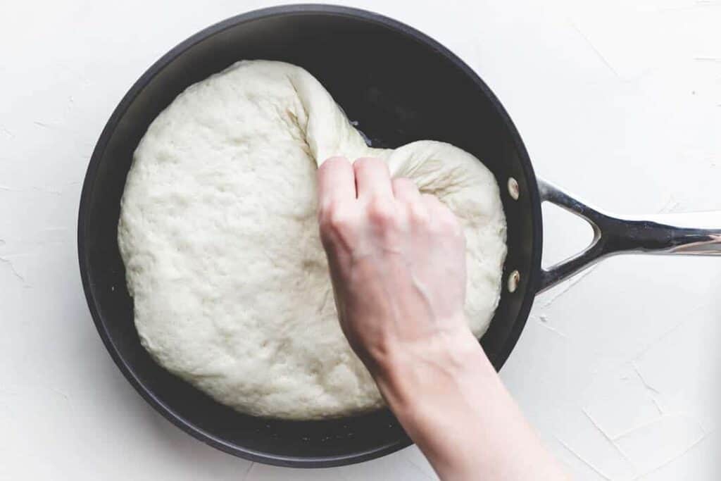 pan pizza dough recipe step 6