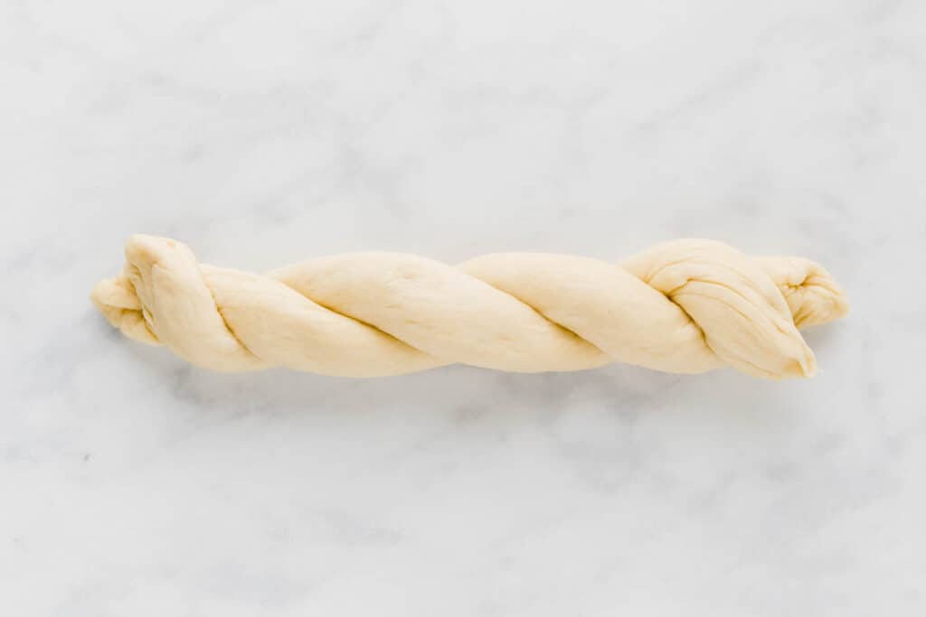how to make easter bread with two ropes step 2