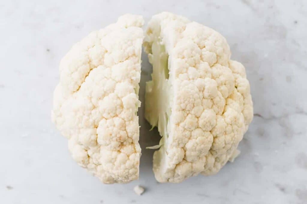 cauliflower cut trough the middle