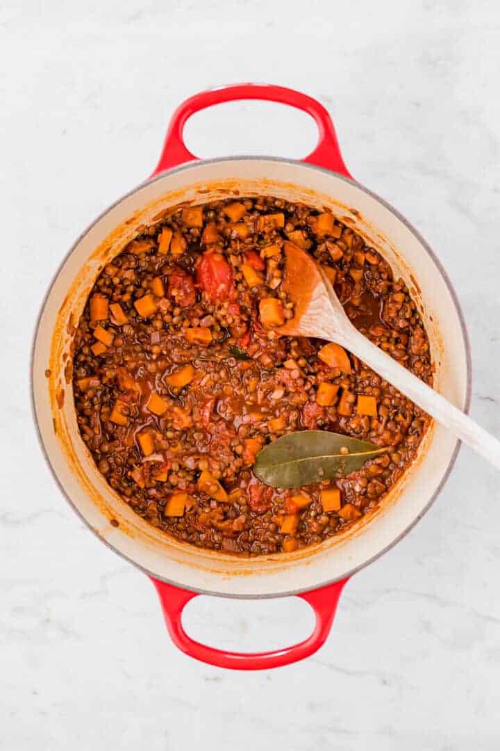 how to make lentil bolognese step 8