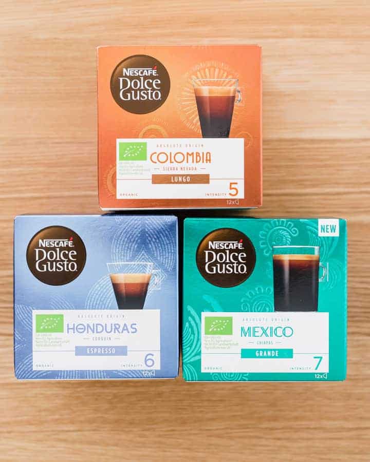 dolce gusto origin coffee boxes