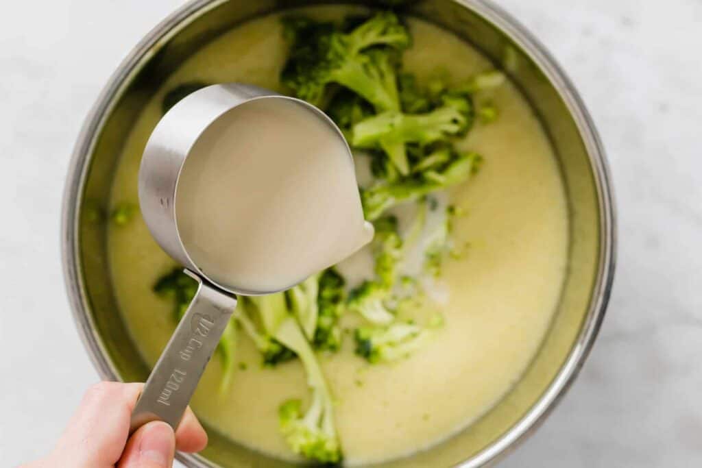 vegan broccoli potato soup recipe step 7