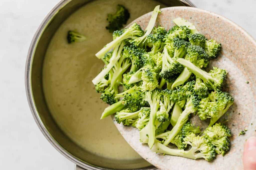 vegan broccoli potato soup recipe step 5