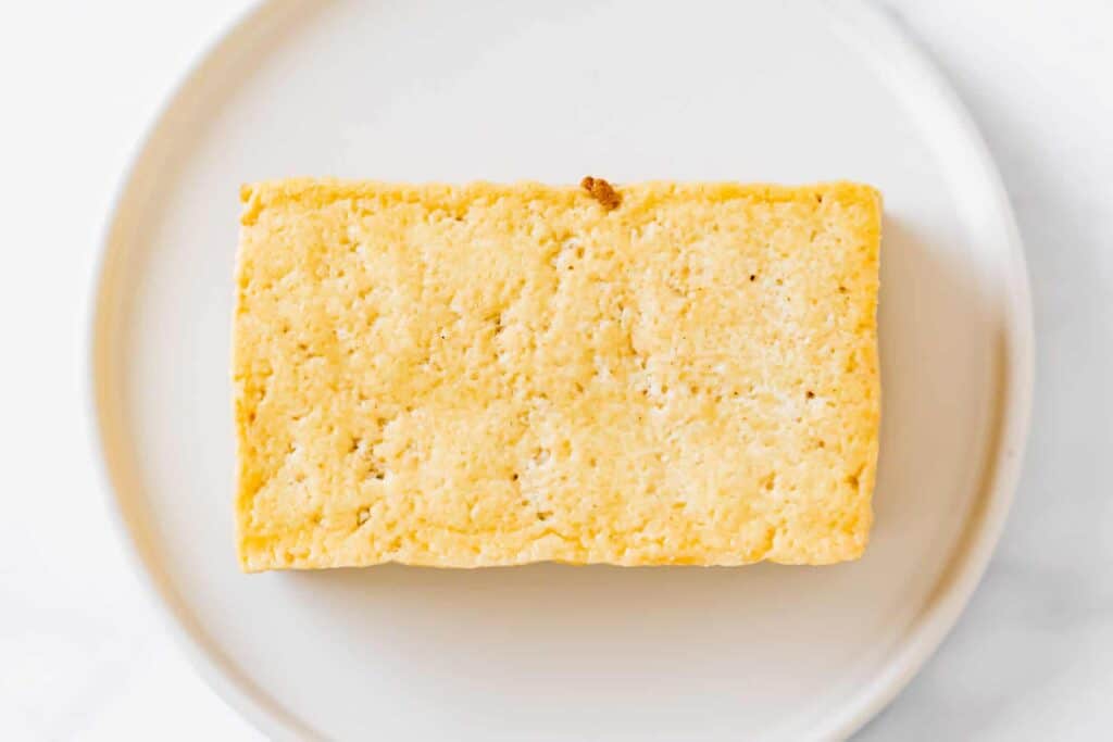 fried tofu on a white plate