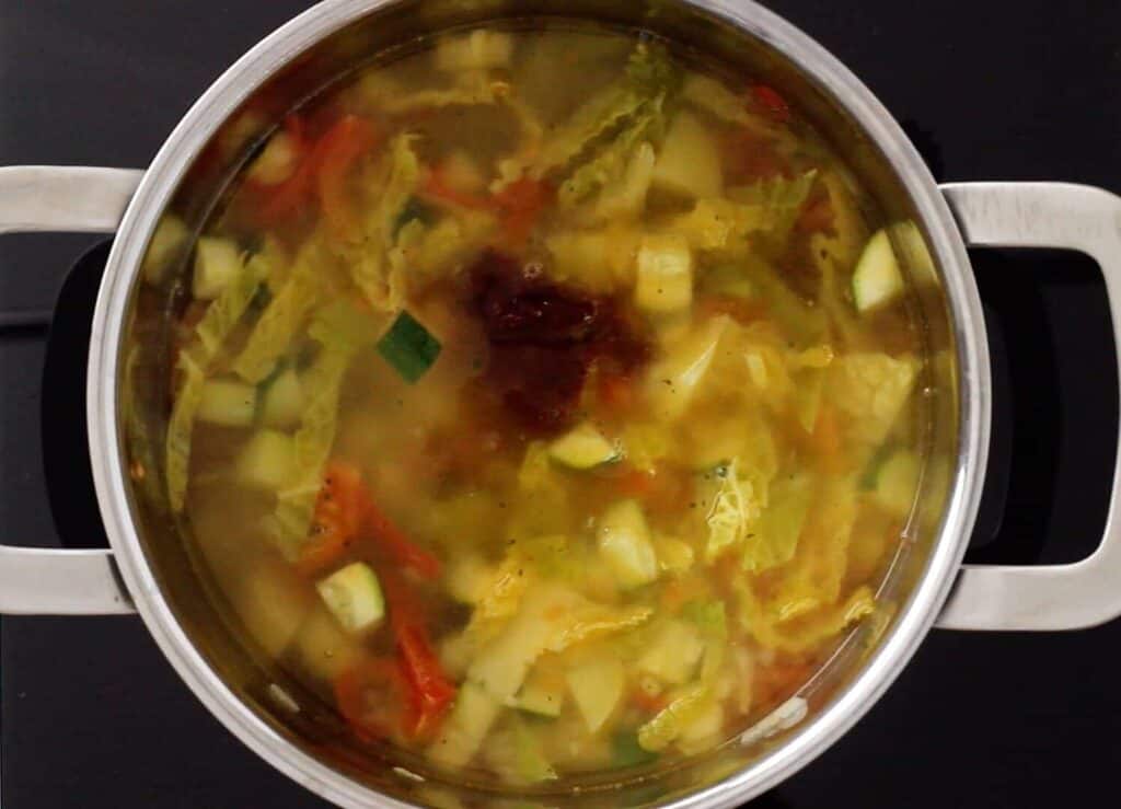 vegetable soup recipe last step