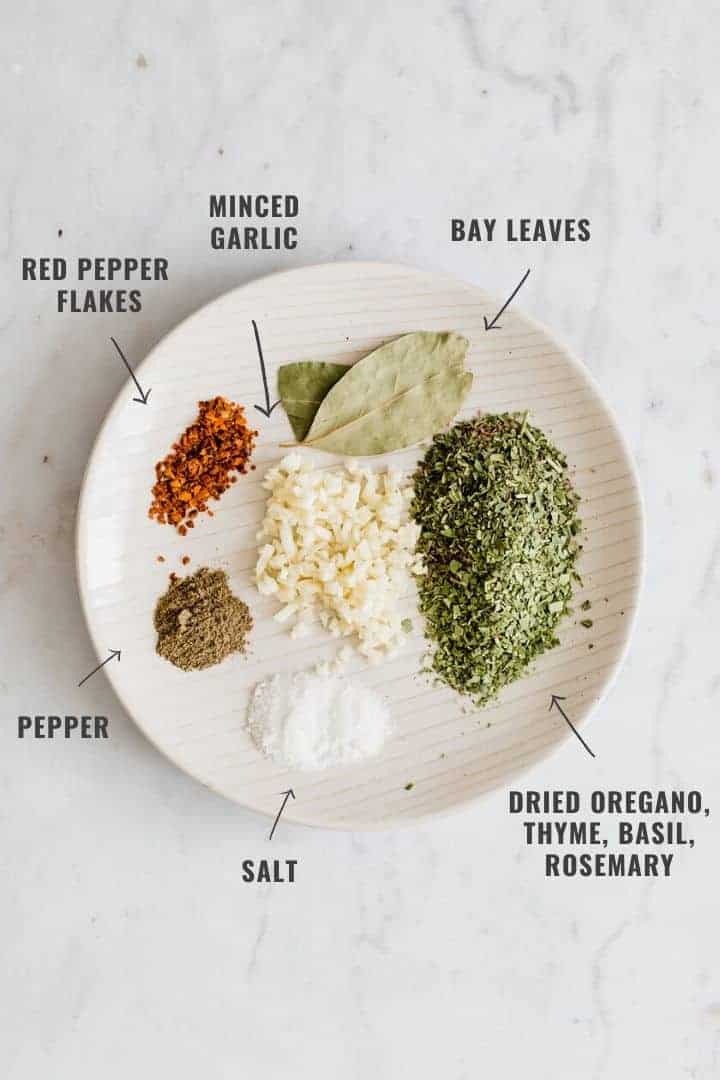 herbs on a plate