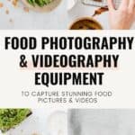 food photography & videography equipment pinterest pin