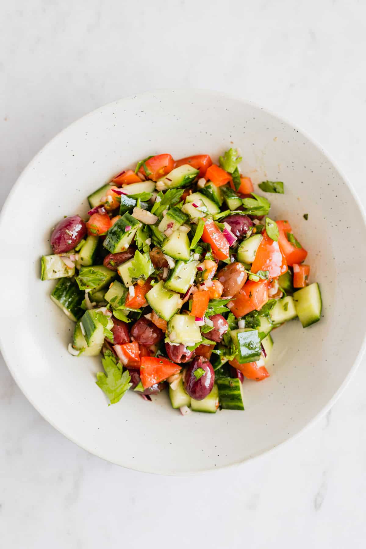 Chopped Greek Salad (with vegan feta option) | Aline Made
