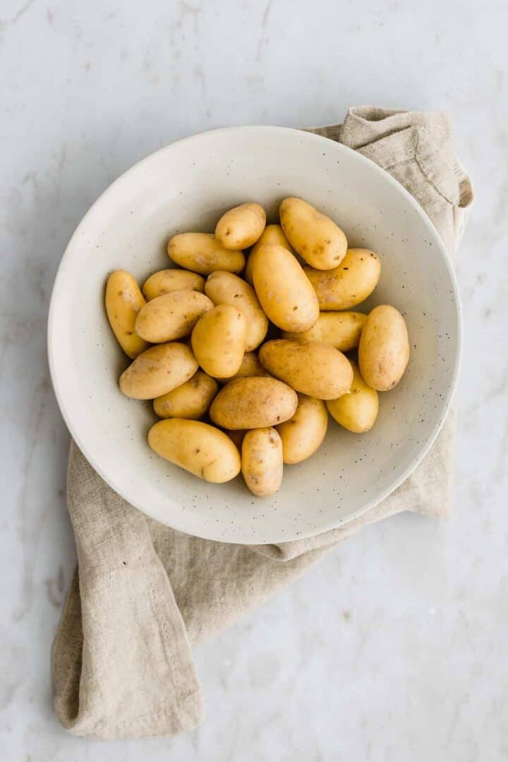 baby potatoes in a bowl
