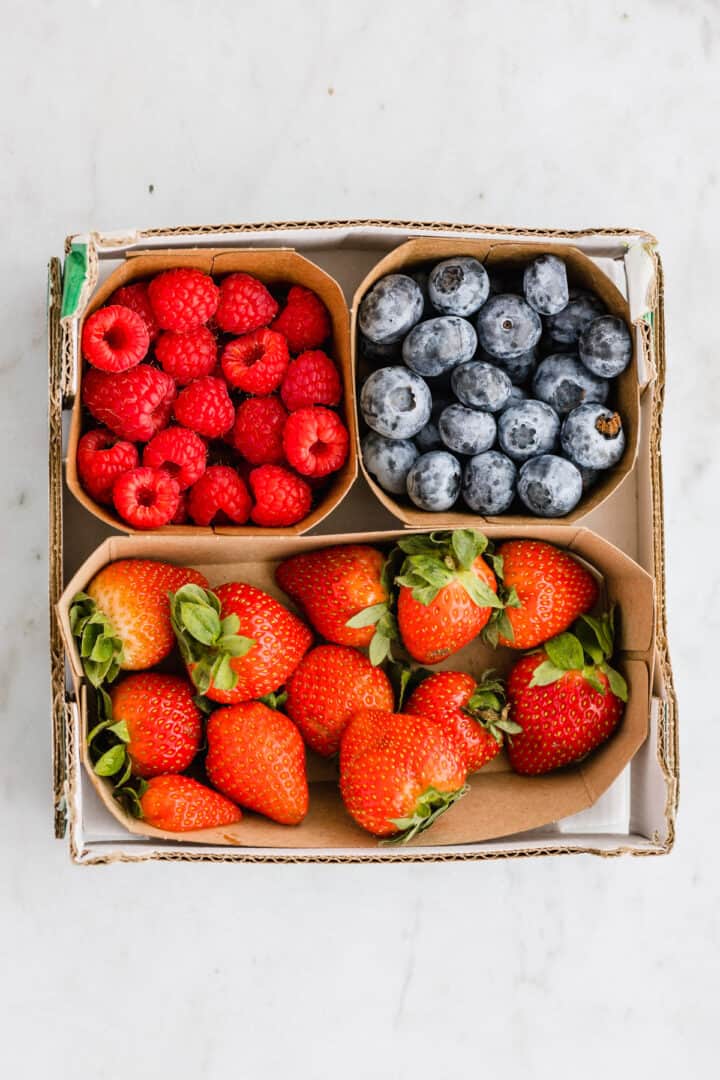 fresh berries in a box