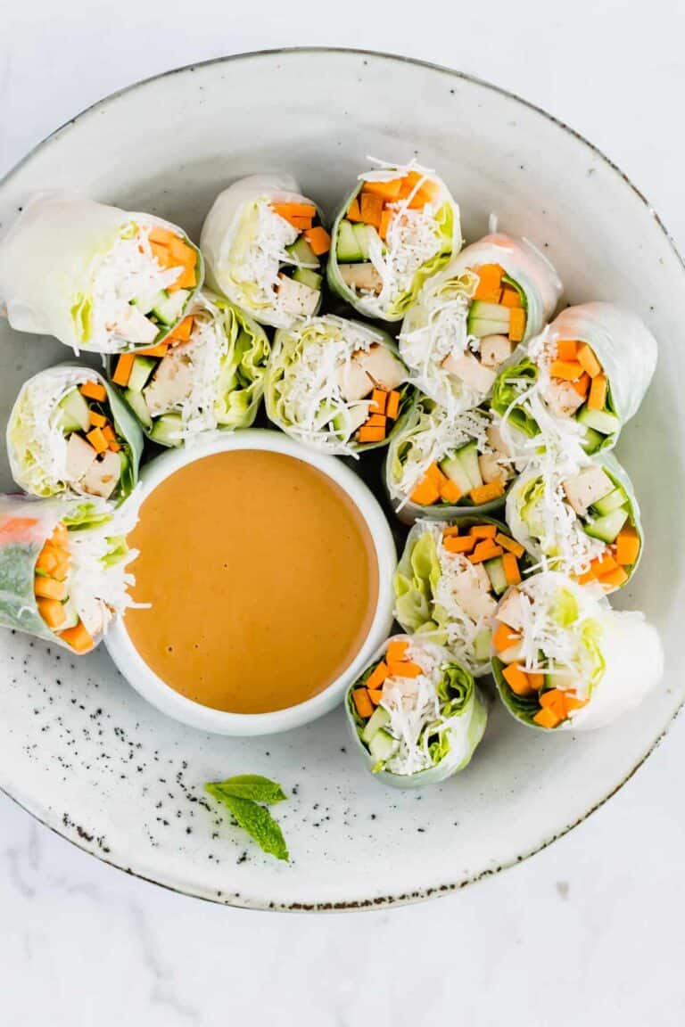 Vegan Summer Rolls with Peanut Sauce