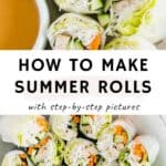 vegan summer rolls pinterest pin