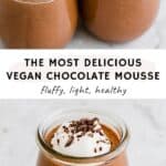 Vegan Aquafaba Chocolate Mousse Pinterest Pin