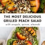 grilled peach salad pinterest pin