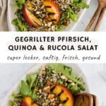 sommersalat mit gegrilltem pfirsich pinterest pin