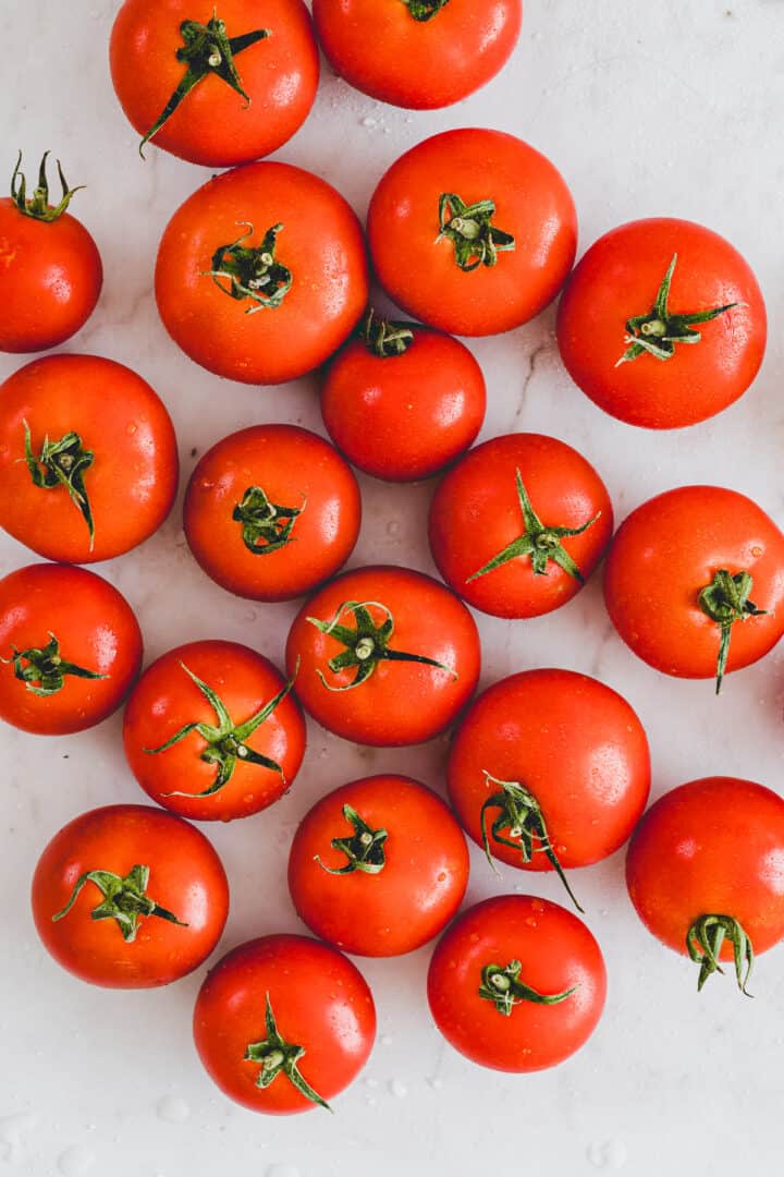 ripe summer tomatoes