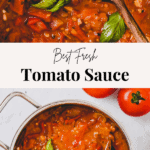 fresh tomato sauce pinterest pin