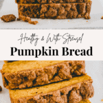 pumpkin bread with streusel pinterest pin