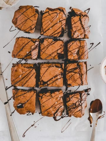 homemade brownies with nuts