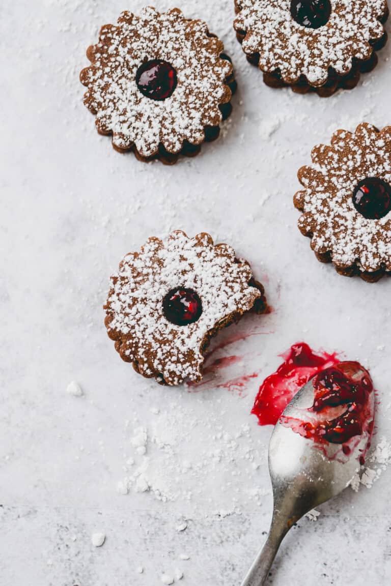 Chocolate Linzer Cookies