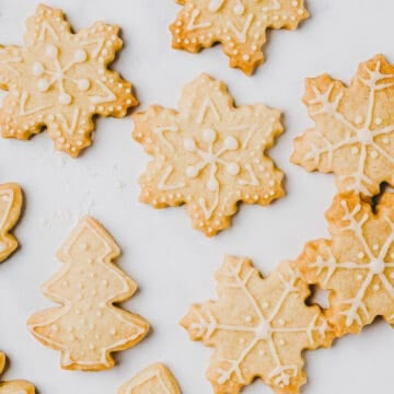 vegan sugar cookies on parchment paper