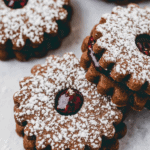 chocolate linzer cookies pinterest pin