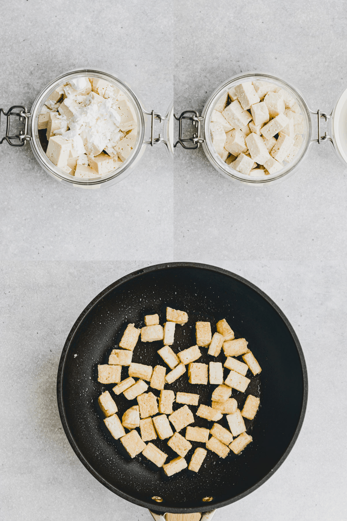 Black Pepper Tofu Recipe Step 1-3