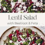 lentil salad with beetroot and feta pinterest pin