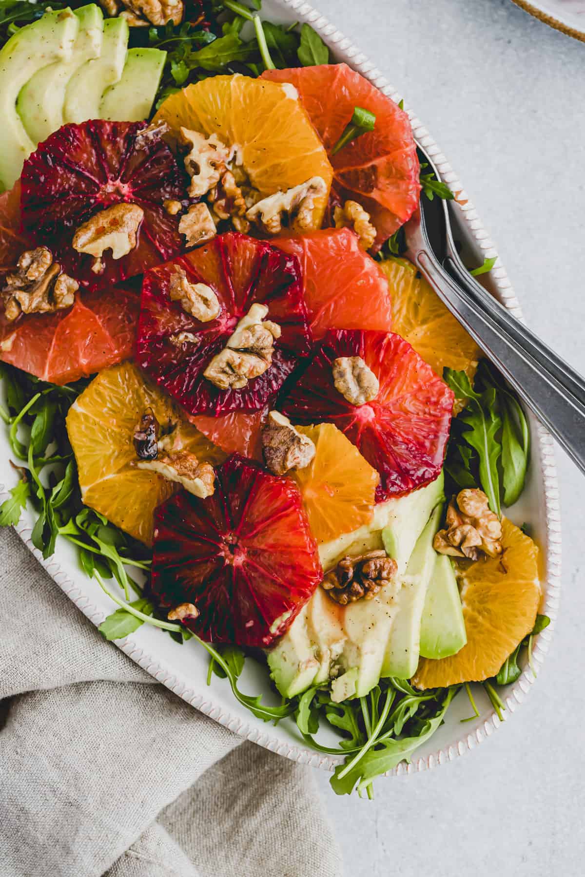 winter citrus salad with arugula