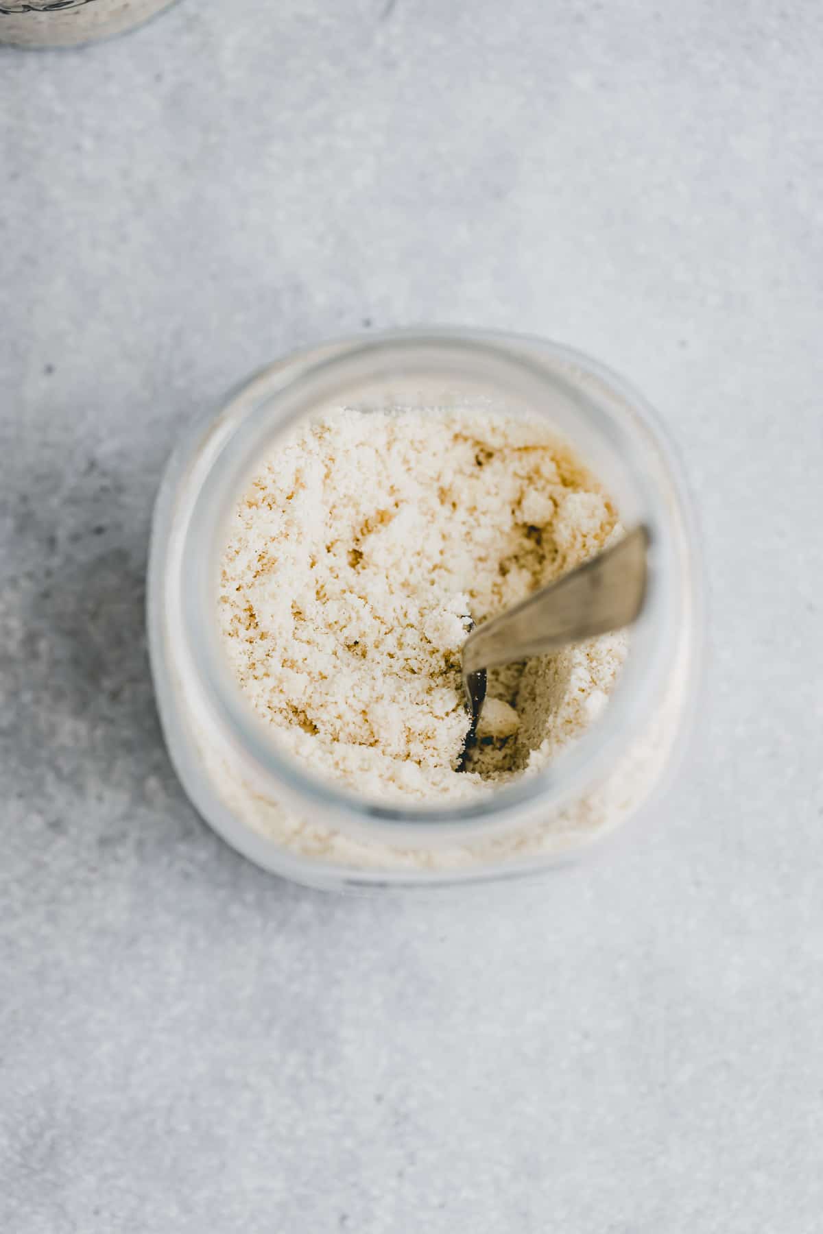 close up shot up homemade almond flour