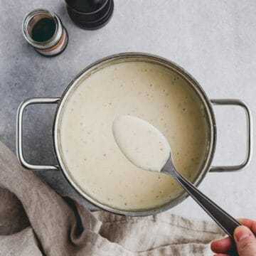 homemade vegan bechamel sauce